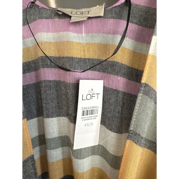 Loft Striped XS S Swimsuit Coverup Small Waist Tie Womens Cover Up NWT - Picture 3 of 6